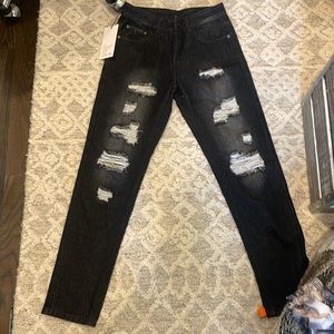 Black Ripped Jeans Size 28